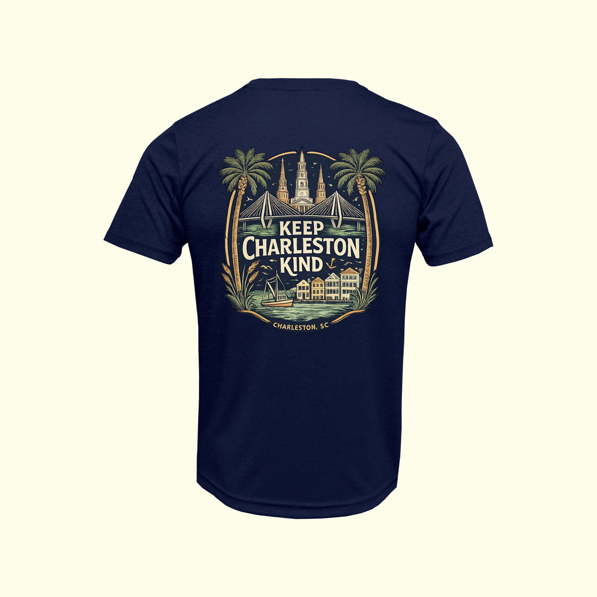 Keep Charleston Kind Charleston Scenic Tee - Navy