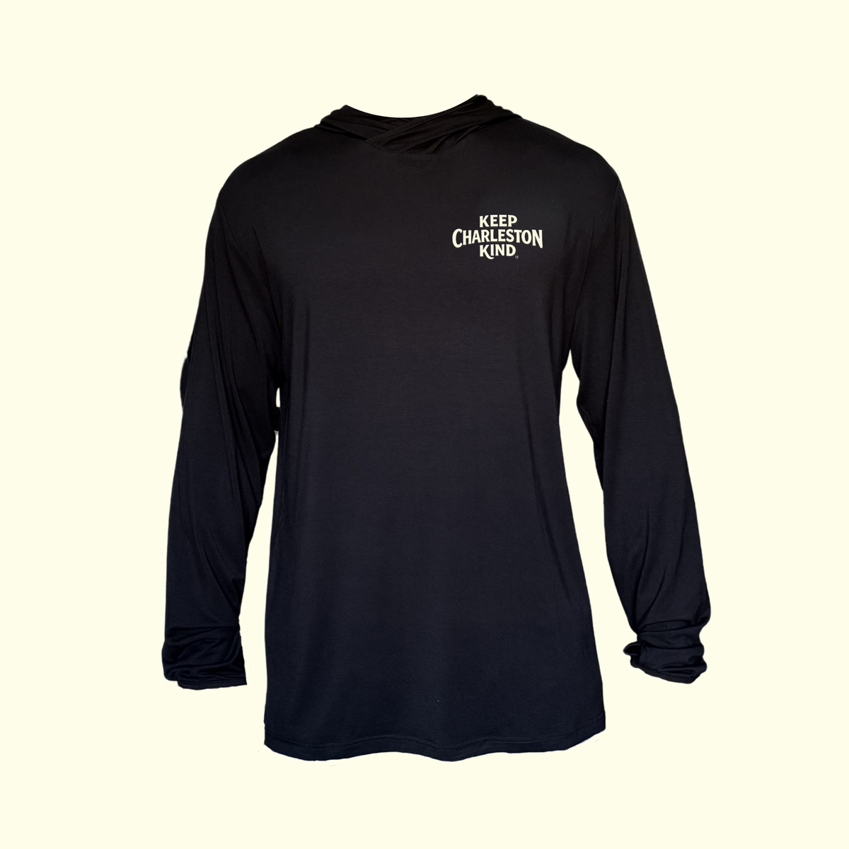 Keep Charleston Kind Bamboo Lightweight Hoodie - Black