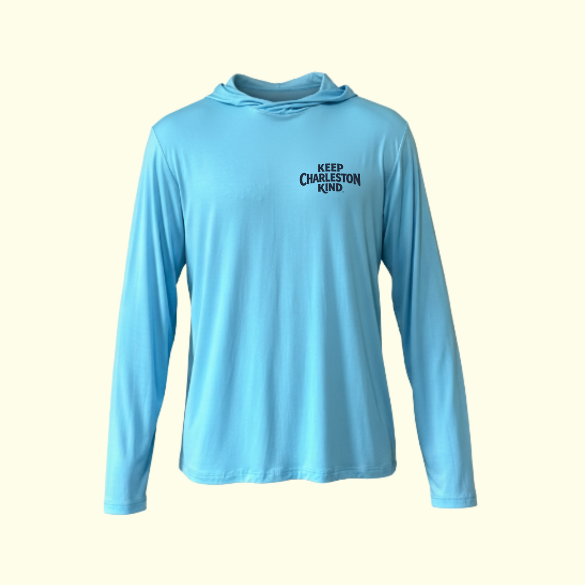 Keep Charleston Kind Bamboo Lightweight Hoodie - Light Blue
